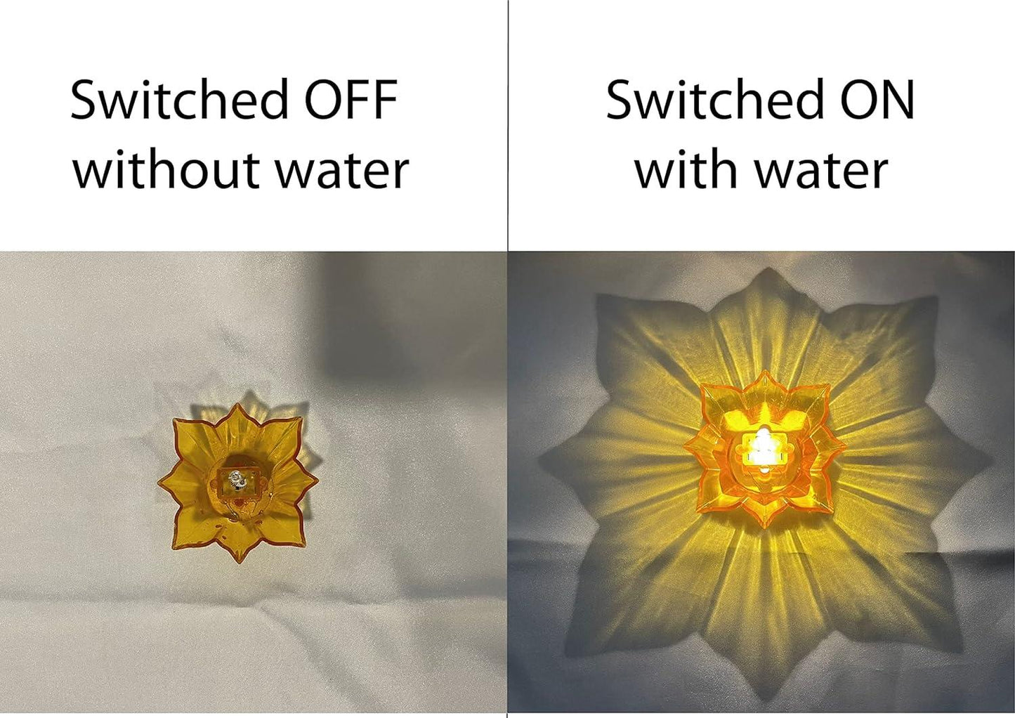 Electric Water Sensor Reflection Led Diyas Candle with Water Sensing Technology (Pack Of 6/12/24) ekmkfy-ae