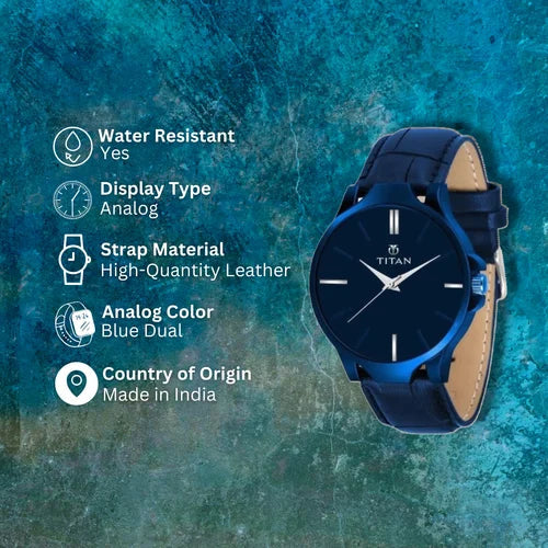 Men's Analog Leather Watch ekmkfy-ae